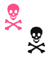 pink black skulls